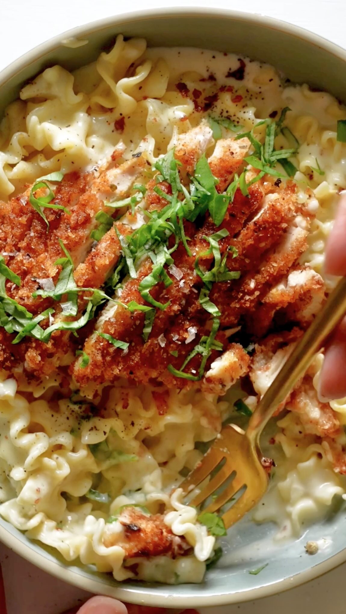 Crispy Mayo Chicken Pasta Recipe