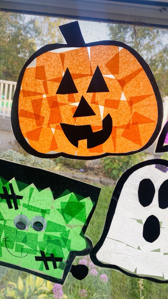 Halloween suncatchers from ABCDee Learning