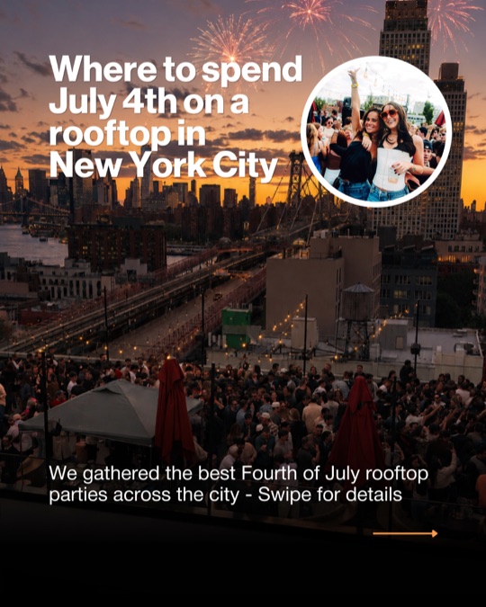 Top Rooftop Parties for July 4th in NYC